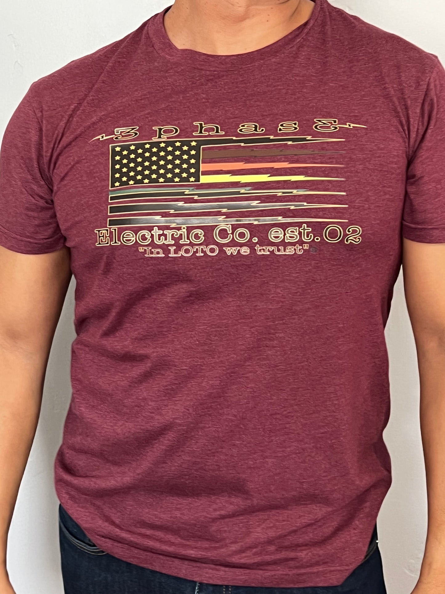 Heather maroon t-shirt