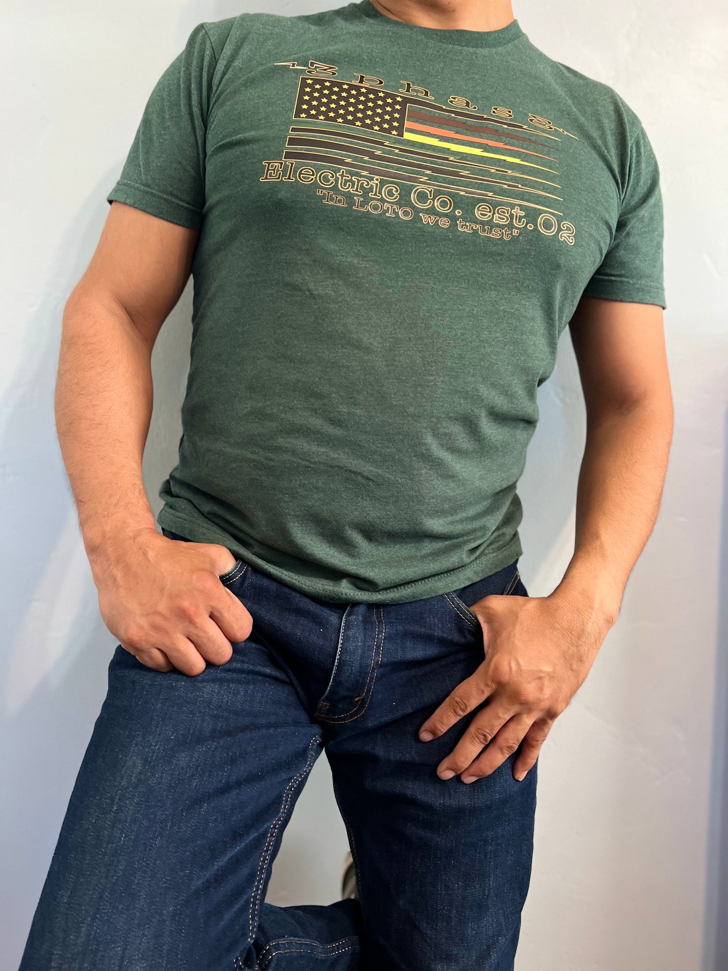 Heather forrest green t-shirt