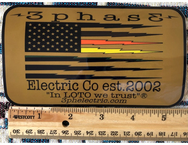 1 medium 3phase flag sticker – 3phase-sbc